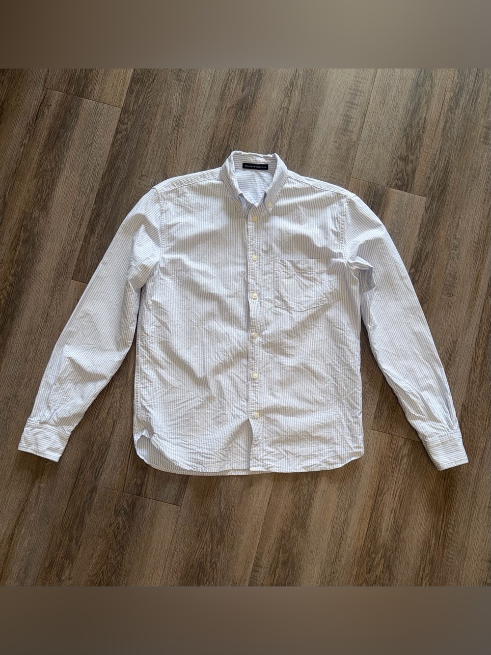 Brandy Melville Blue and White Striped Button Down